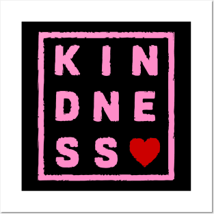 Kindness - Pink and red Posters and Art